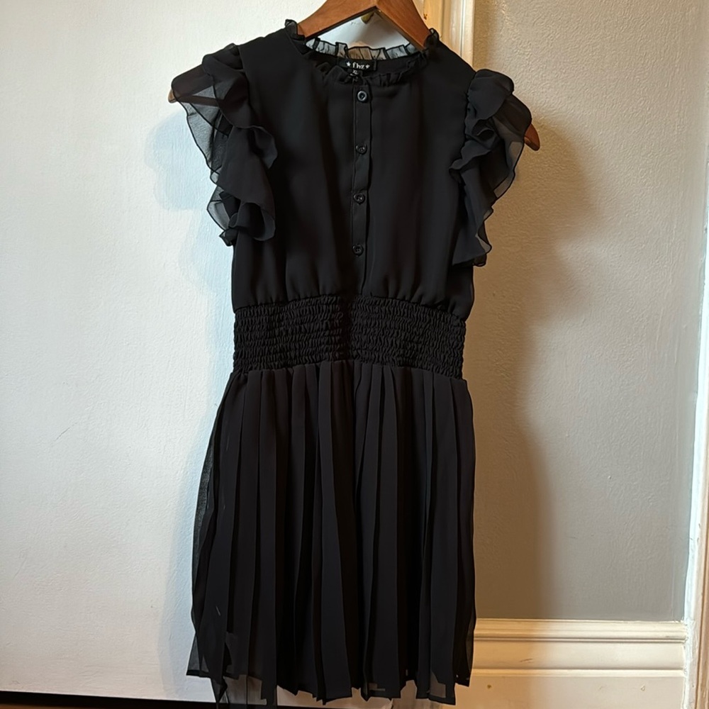 ⭐️ New With Tags! FLOWERS BY ZOE black chiffon dress / special occasion dress